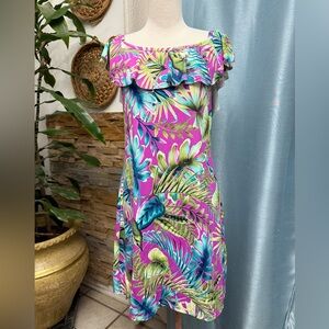 Tommy Bahama vibrant Multicolor Tropical Dress